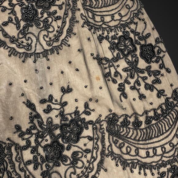 Vie By Victoria Royal Party Dress Black 8 Heavy Beaded Cocktail Vintage - Picture 5 of 13